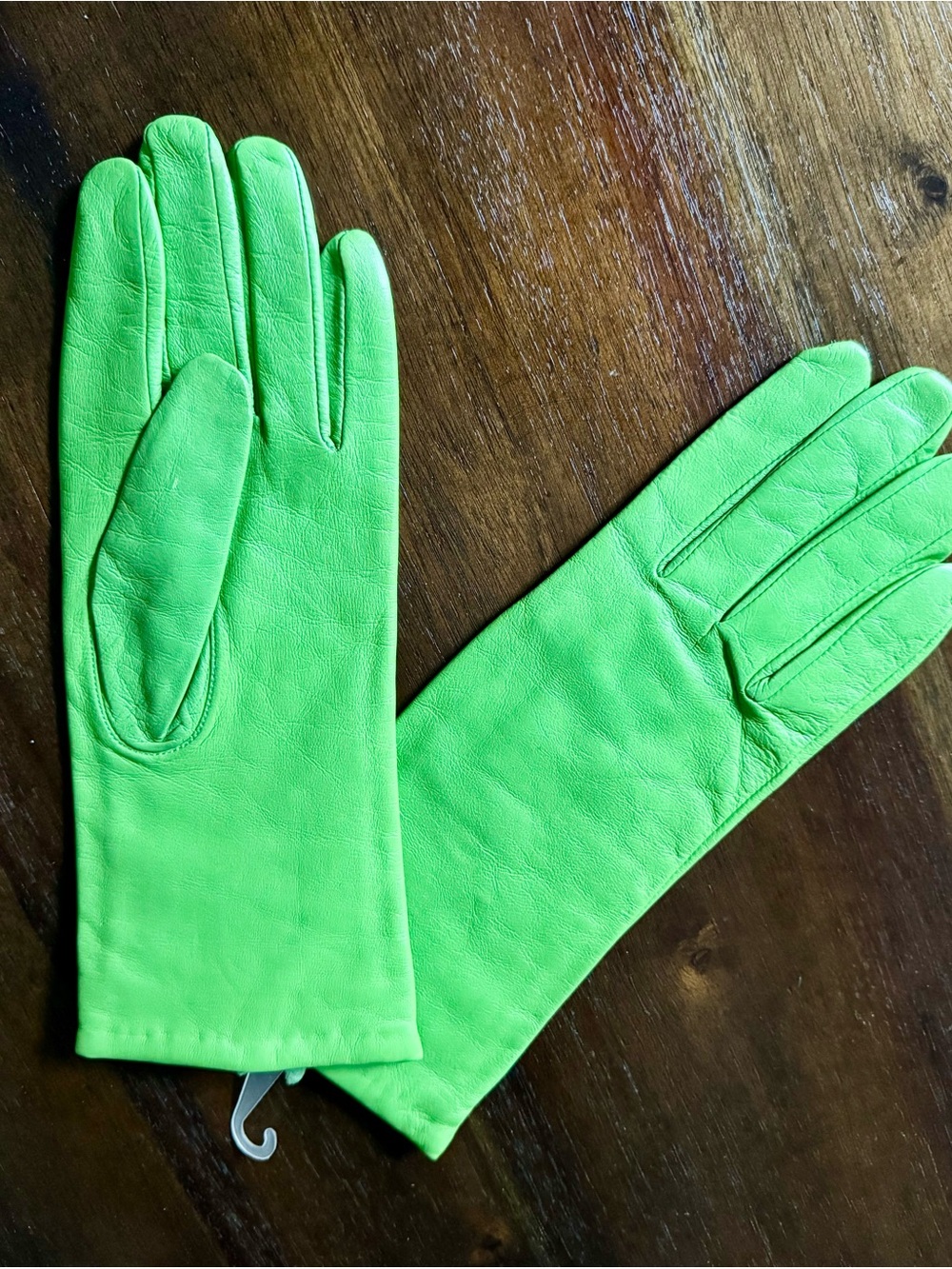 Mixit - Women’s Genuine Leather Gloves/Size 8/Bright Kelly Green/Lined